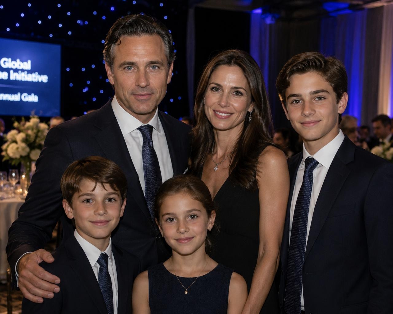 Jonathan Edward Sterling with his family